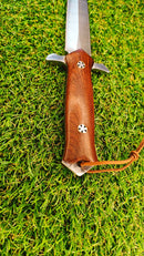 Faca Punhal Full Tang Cabo em Madeira GD-B5