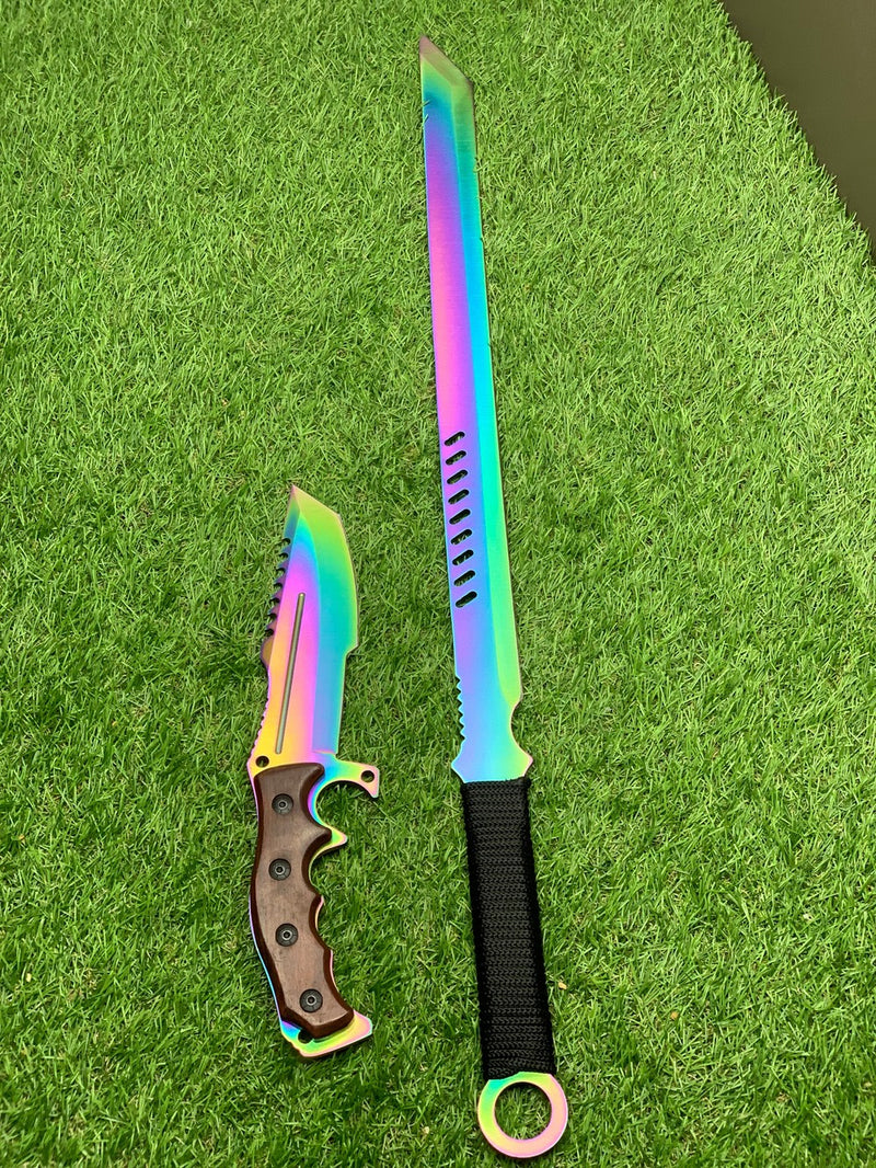 A Dupla! Facão Katana + Faca