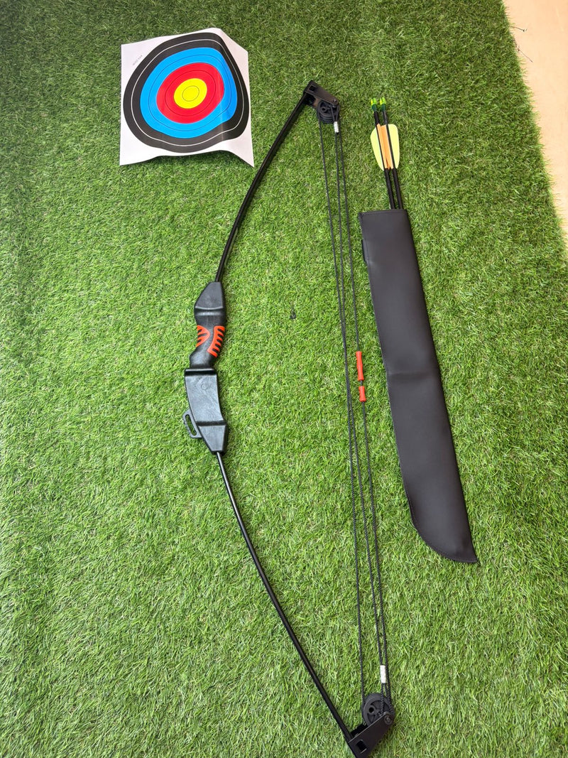 Arco e Flecha 15 Libras - Kit Completo com Alvo e Bainha para Flechas Grátis CO-017B