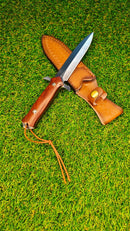 Faca Punhal Full Tang Cabo em Madeira GD-B5