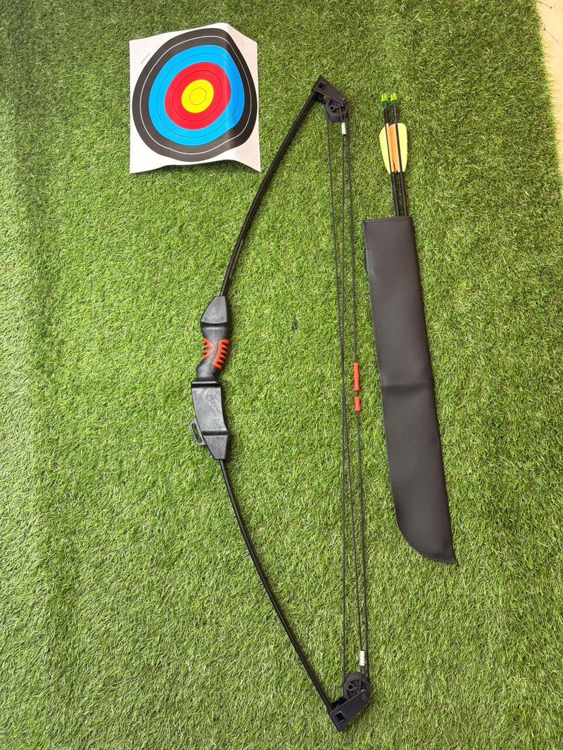 Arco e Flecha 15 Libras - Kit Completo com Alvo e Bainha para Flechas Grátis CO-017B