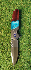 Canivete Semi Automático Cabo Madeira/Resina HZ-06-0011