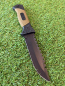 Faca Tática com Pederneira e Apito + Coldre em Polímero - AK-47 - SL-G2A