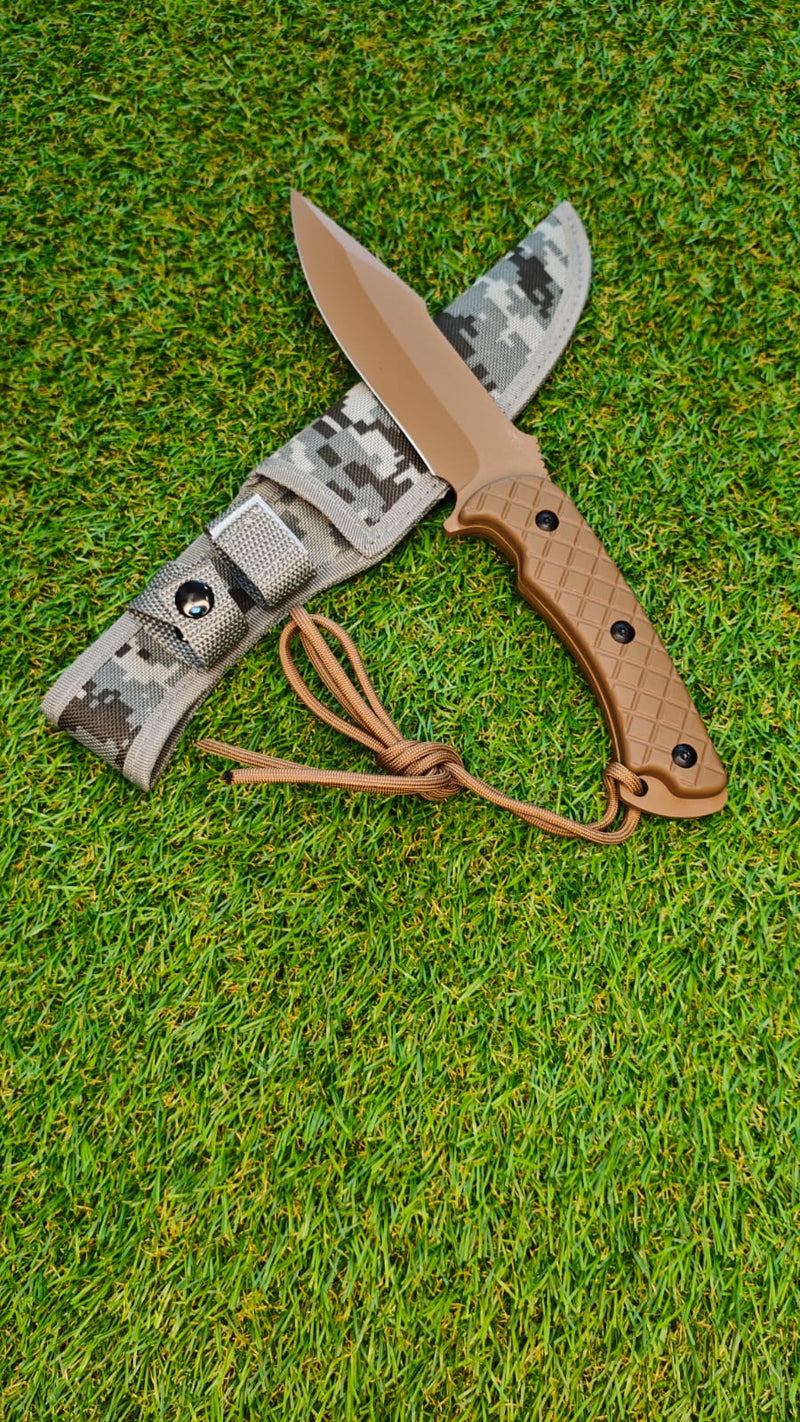 Faca Tática Cáqui Estilo PRF Brasil SA31