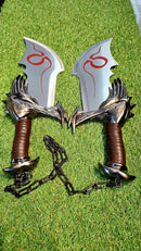 Lâminas do Caos Kratos God of War Aço e Corrente
