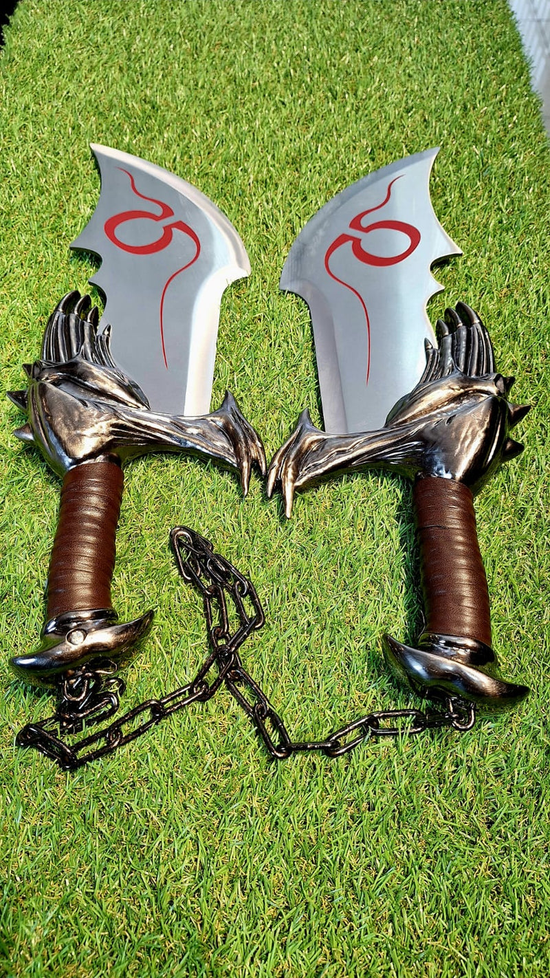Lâminas do Caos Kratos God of War Aço e Corrente